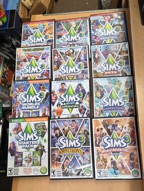 The SIMS 3 set of 12 dvd  rom games PC And Mac